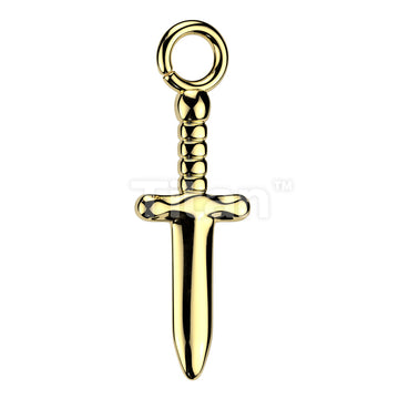 Implant Grade Titanium Dagger Dangle for Hoops, Studs and More - Image 2