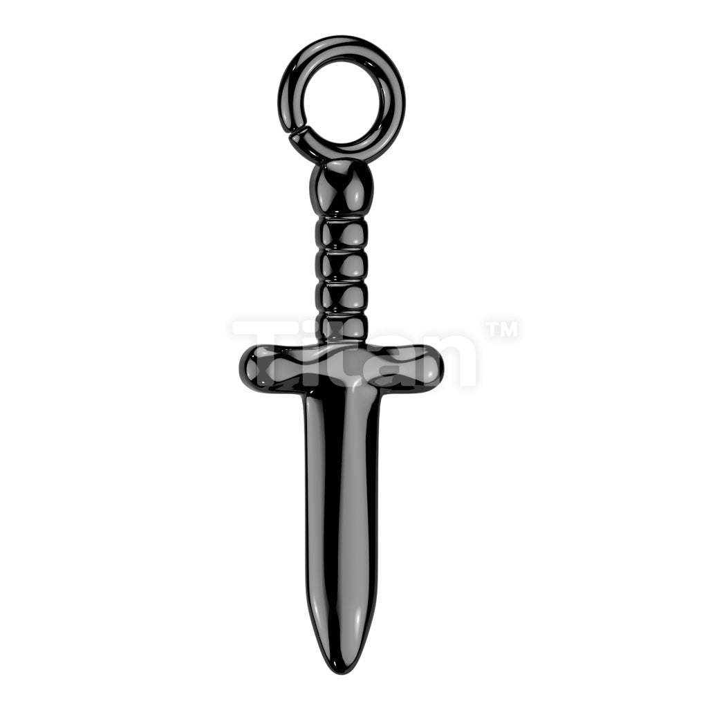 Implant Grade Titanium Dagger Dangle for Hoops, Studs and More - Image 3