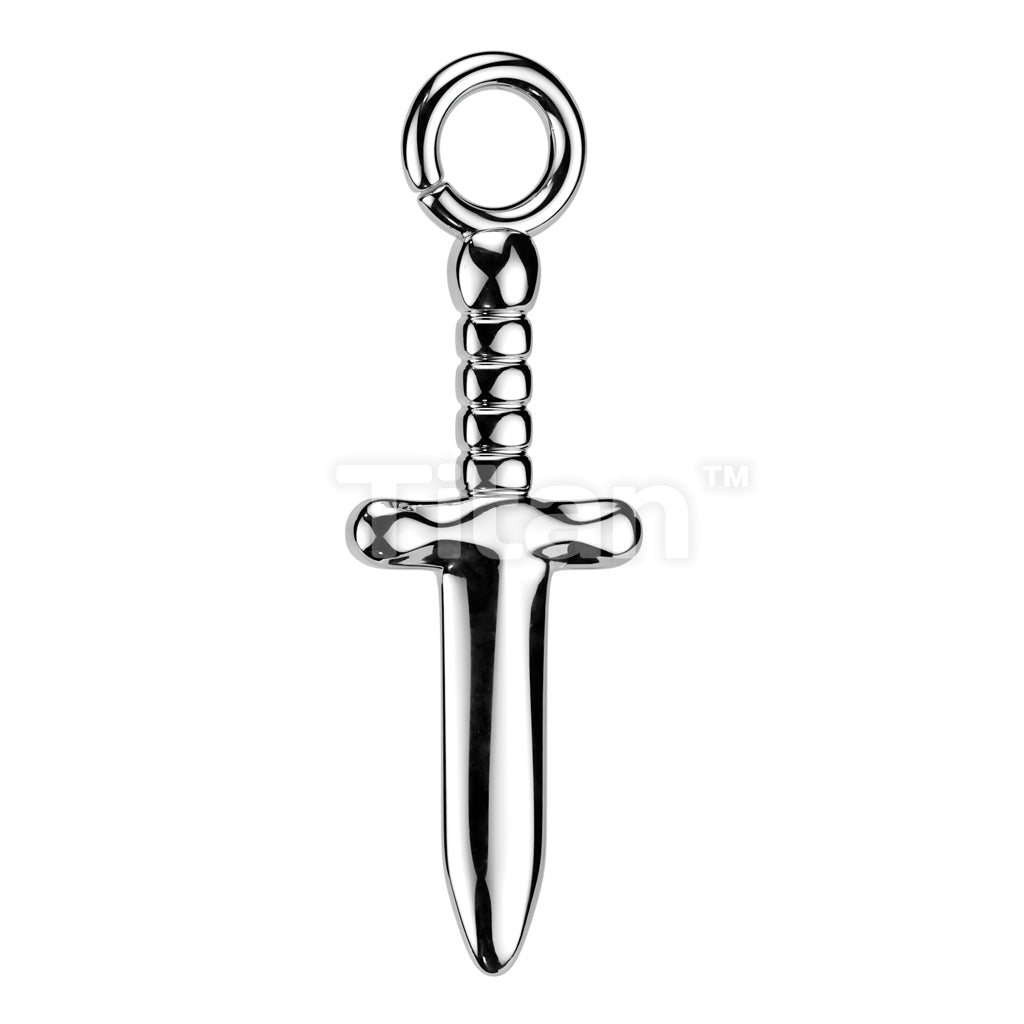 Implant Grade Titanium Dagger Dangle for Hoops, Studs and More - Image 4