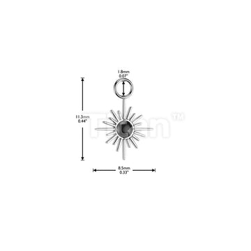 Titanium Dangle Charm Starburst With Natural Stone Center for Hoops, Studs and More - Image 6