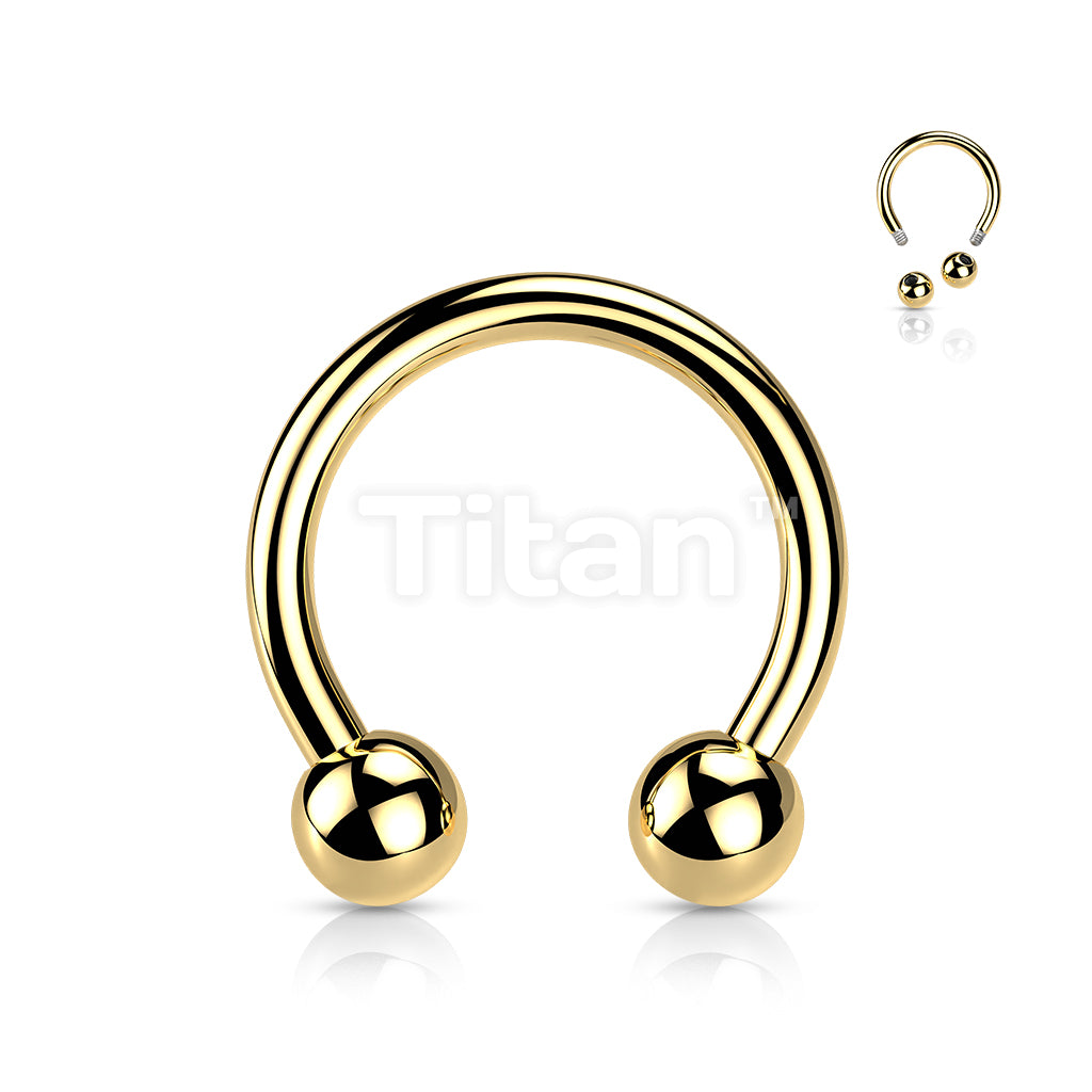 Implant Grade Titanium Externally Threaded PVD Plated Horseshoe - Image 3