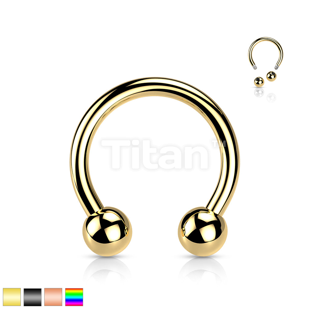 Implant Grade Titanium Externally Threaded PVD Plated Horseshoe - Image 2