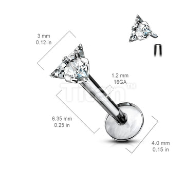 ASTM F136 Titanium Implant Grade Titanium Internally Threaded Labret... - Image 4