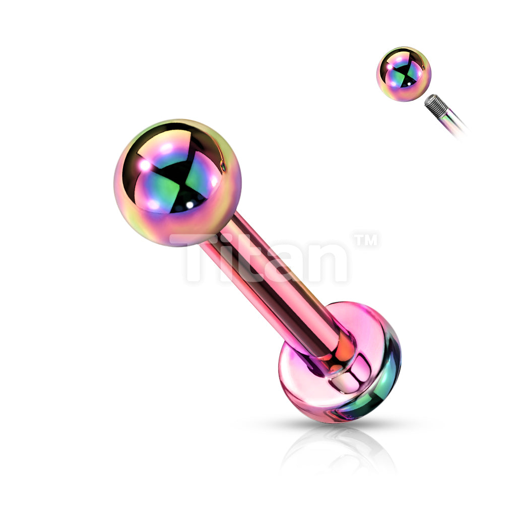 Implant Grade Titanium Externally Threaded PVD Plated Labret With Basic Ball Top - Image 6