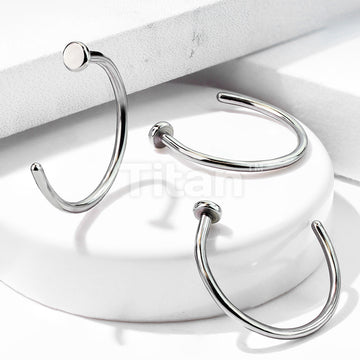 Implant Grade Titanium Nose Hoop Ring  - Image 2