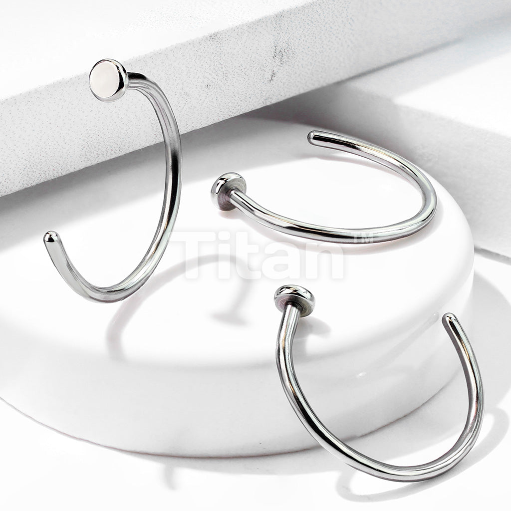 ASTM F136 Titanium Implant Grade Titanium Nose Hoop Ring - Image 2