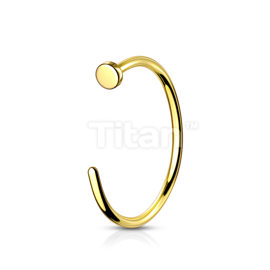 ASTM F136 Titanium Implant Grade Titanium PVD Plated Flat Top Nose Hoop - Image 5
