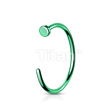 ASTM F136 Titanium Implant Grade Titanium PVD Plated Flat Top Nose Hoop - Image 4
