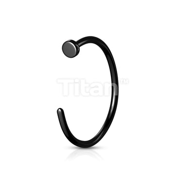 ASTM F136 Titanium Implant Grade Titanium PVD Plated Flat Top Nose Hoop - Image 6