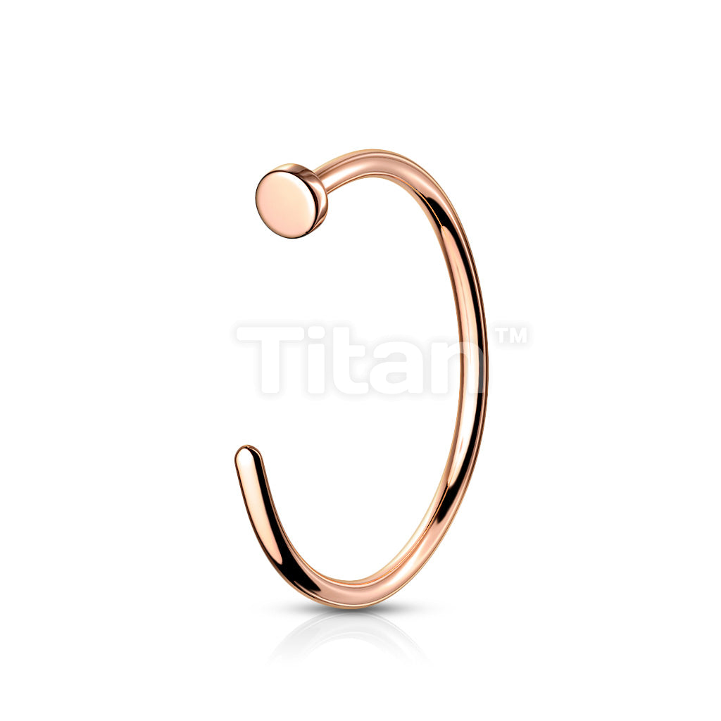 ASTM F136 Titanium Implant Grade Titanium PVD Plated Flat Top Nose Hoop - Image 7
