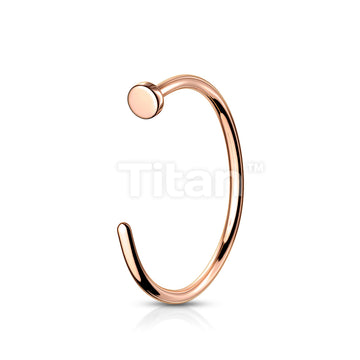 ASTM F136 Titanium Implant Grade Titanium PVD Plated Flat Top Nose Hoop - Image 7