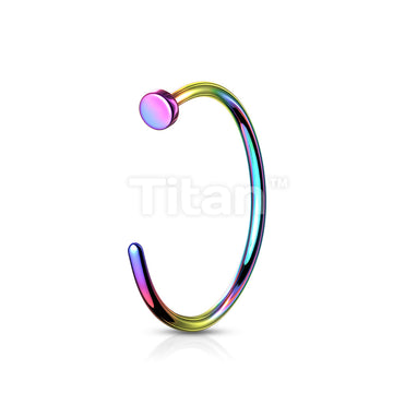 ASTM F136 Titanium Implant Grade Titanium PVD Plated Flat Top Nose Hoop - Image 8