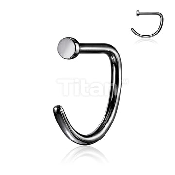Implant Grade Titanium D Shaped Flat Top Nose Hoop - Image 5