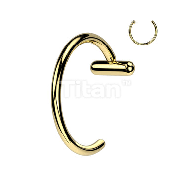 Implant Grade Titanium Nose Hoop Ring With Bar Stopper - Image 2