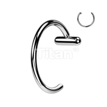 Implant Grade Titanium Nose Hoop Ring With Bar Stopper - Image 4