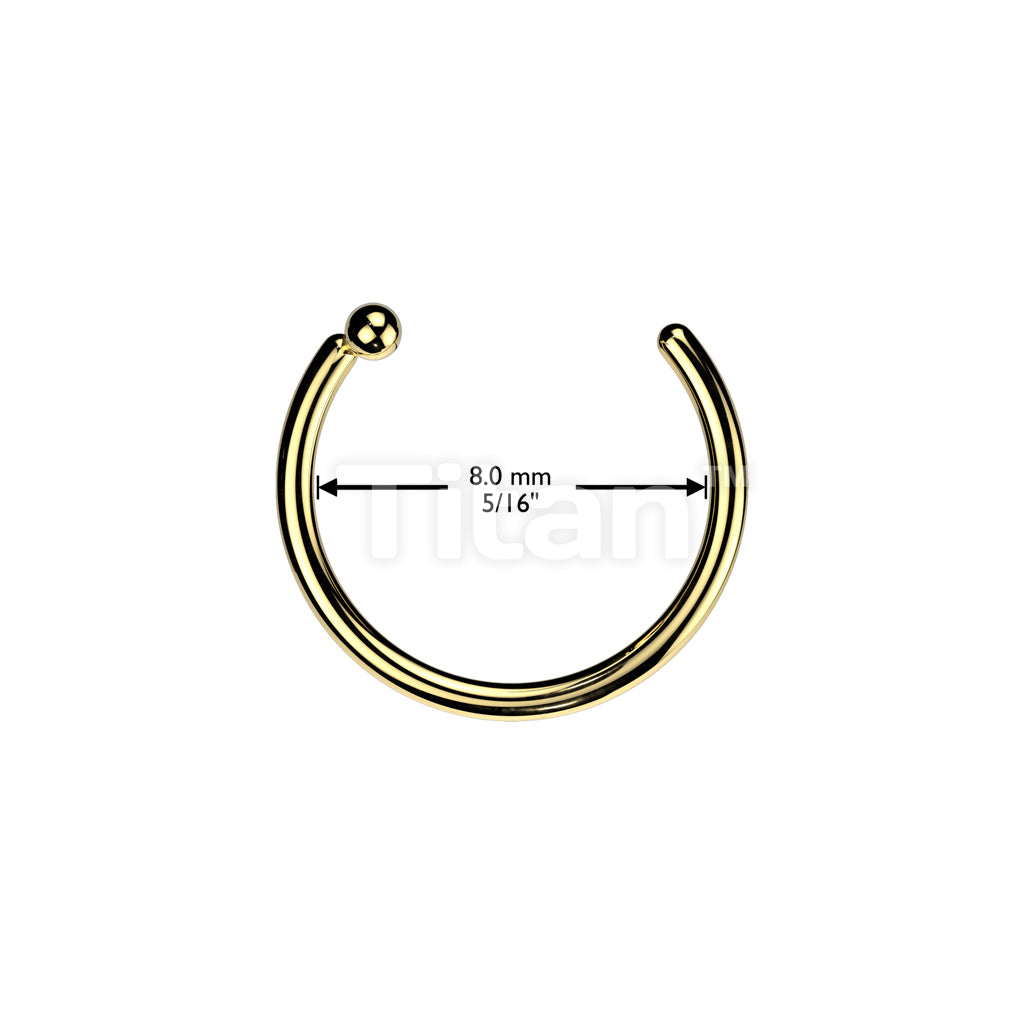 Implant Grade Titanium Nose Hoop Ring With Bar Stopper - Image 5