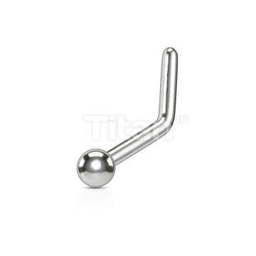 Implant Grade Titanium L Bend Ball, Dome, or Spike Top Nose Stud - Image 2