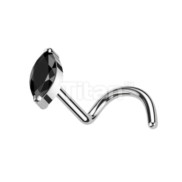 ASTM F136 Titanium Implant Grade Titanium Nose Screw With Marquise CZ - Image 5
