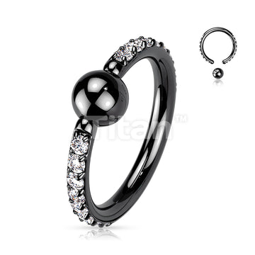 Implant Grade Titanium Captive Bead Ring With Outward Facing Pave CZ Sides - Image 4