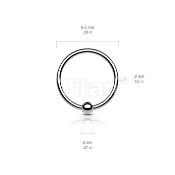 Implant Grade Titanium Fixed Captive Bead Ring for Cartilage and Nose - Image 7