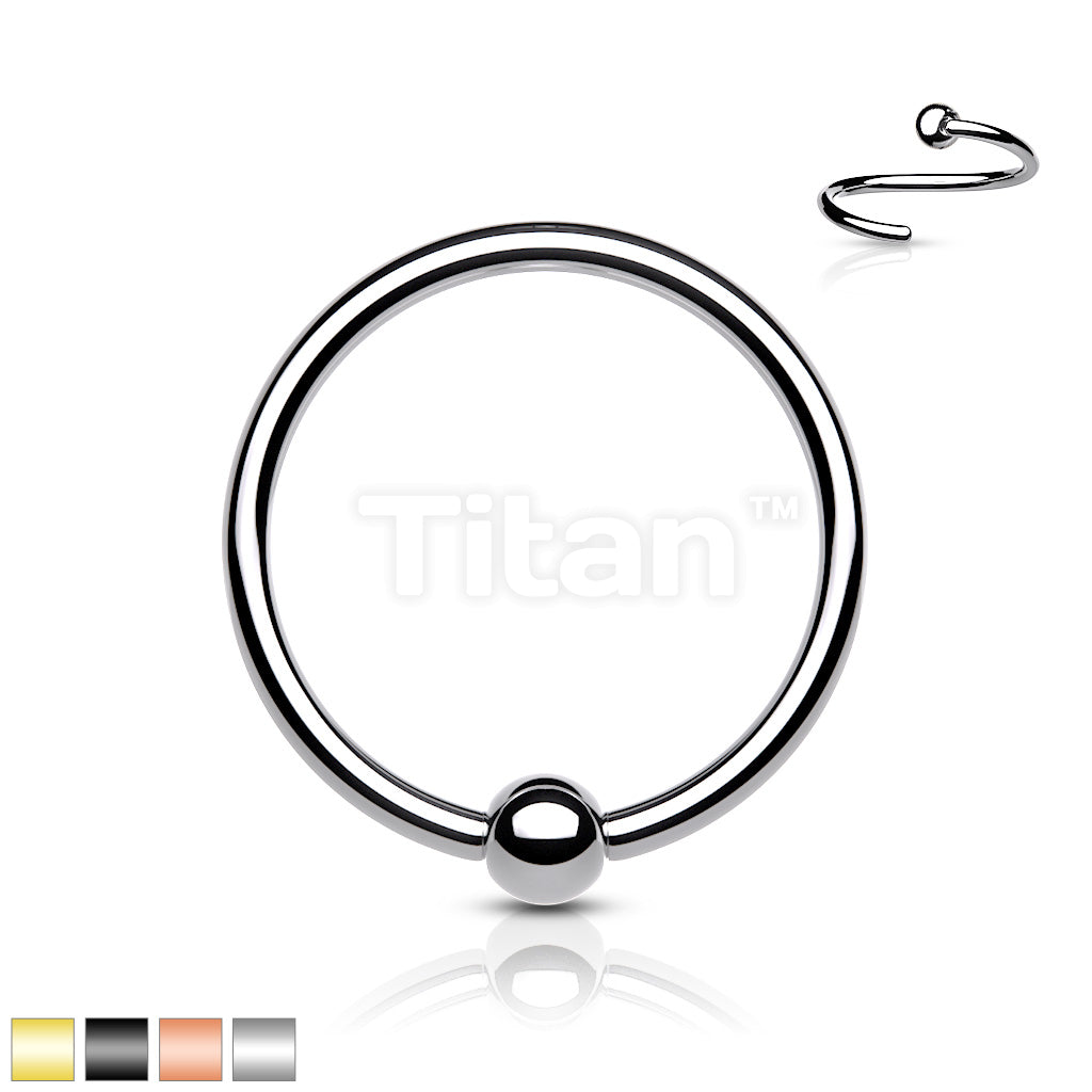 Implant Grade Titanium Fixed Captive Bead Ring for Cartilage and Nose - Image 2