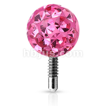Bling Bling Epoxy Covered Ferido Ball 316L Surgical Steel Labret Tops - Image 5