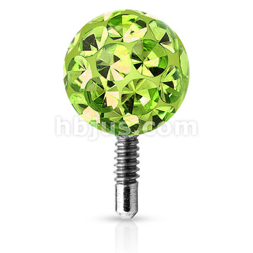 Bling Bling Epoxy Covered Ferido Ball 316L Surgical Steel Labret Tops - Image 6