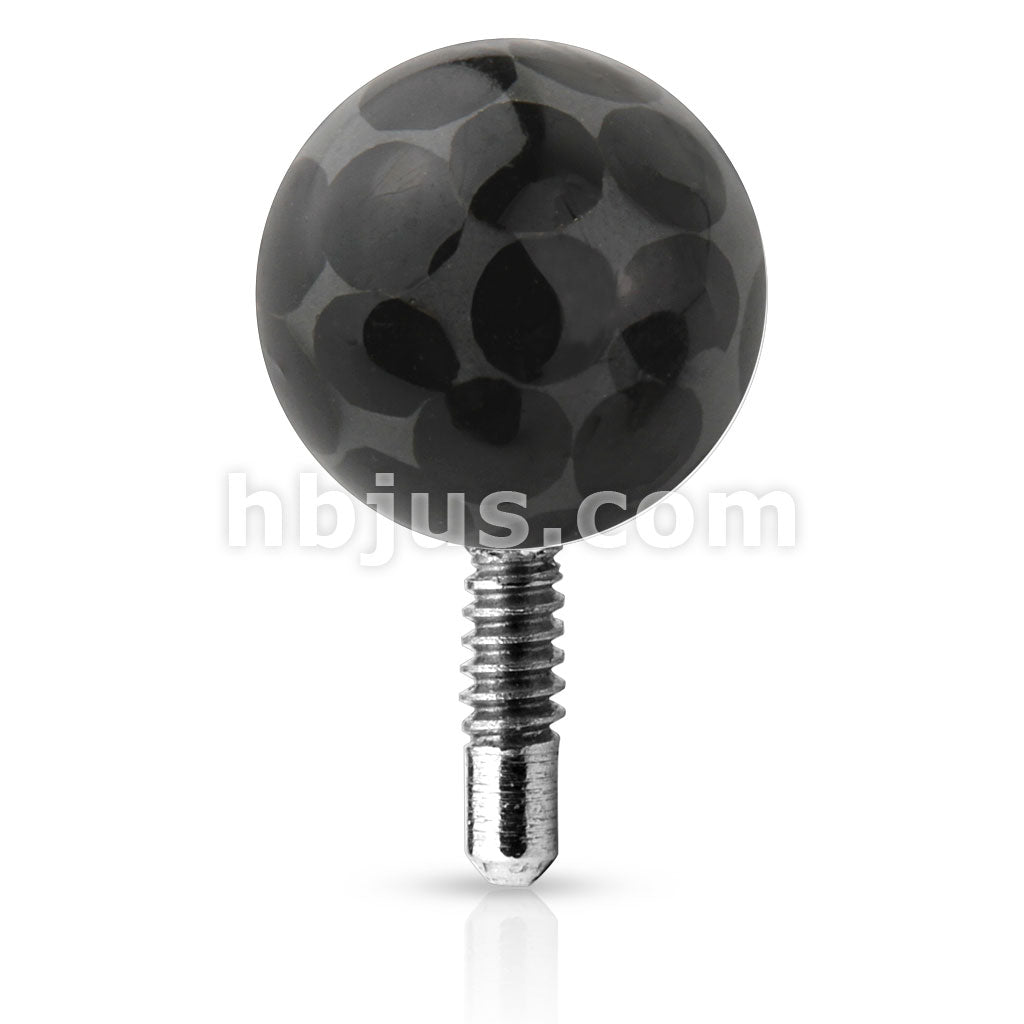 Bling Bling Epoxy Covered Ferido Ball 316L Surgical Steel Labret Tops - Image 7