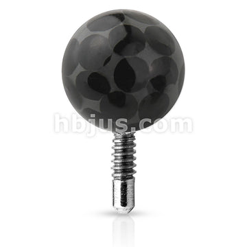 Bling Bling Epoxy Covered Ferido Ball 316L Surgical Steel Labret Tops - Image 7
