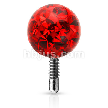Bling Bling Epoxy Covered Ferido Ball 316L Surgical Steel Labret Tops - Image 11