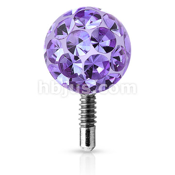 Bling Bling Epoxy Covered Ferido Ball 316L Surgical Steel Labret Tops - Image 12