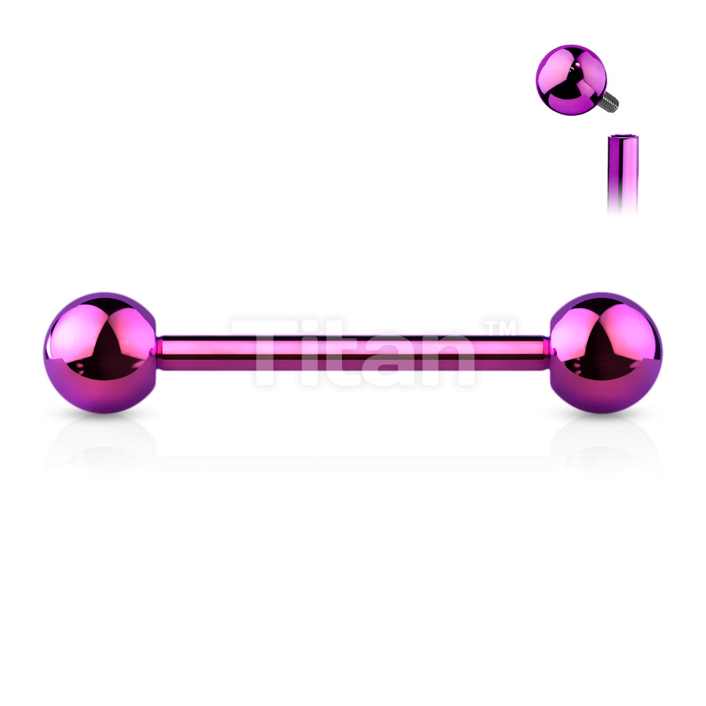 Implant Grade Titanium Internally Threaded PVD Plated Barbell - Image 3
