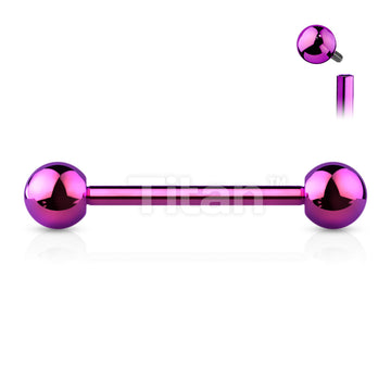Implant Grade Titanium Internally Threaded PVD Plated Barbell - Image 3