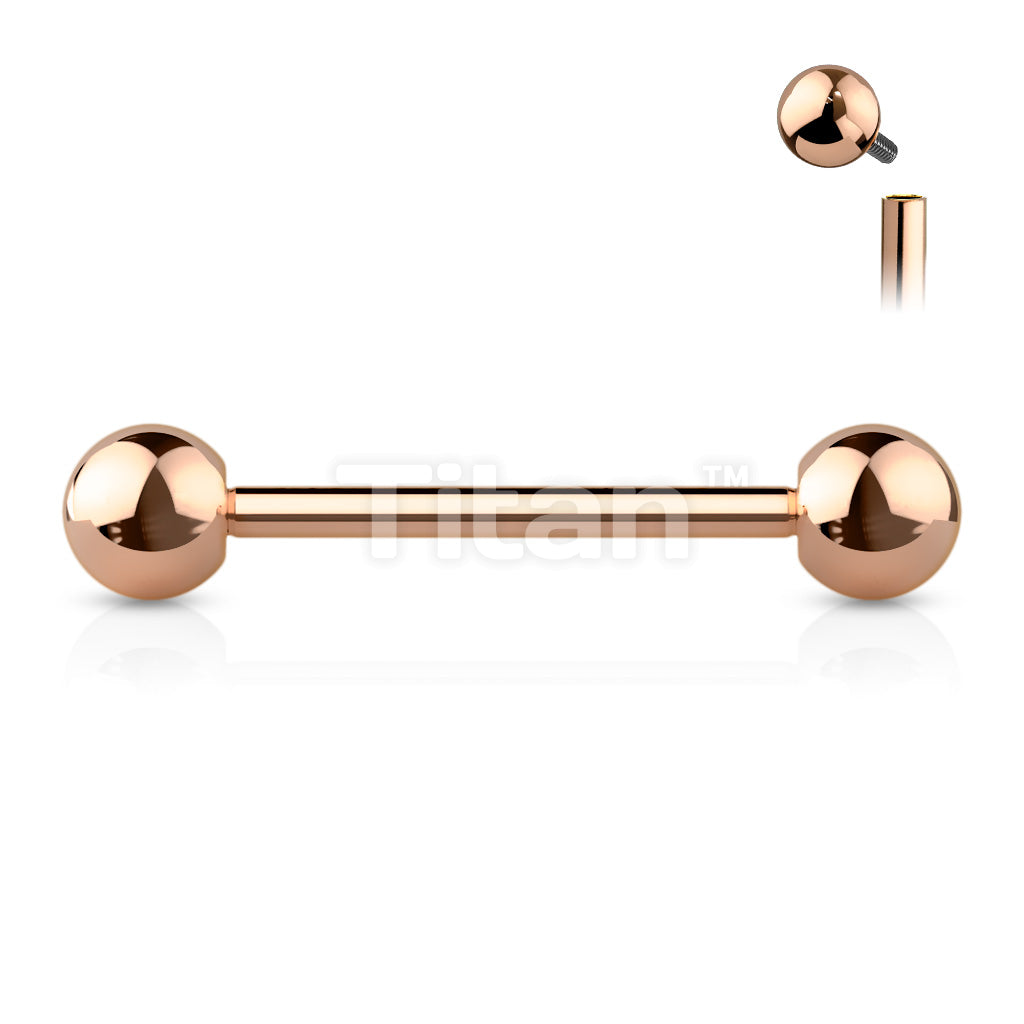 Implant Grade Titanium Internally Threaded PVD Plated Barbell - Image 8