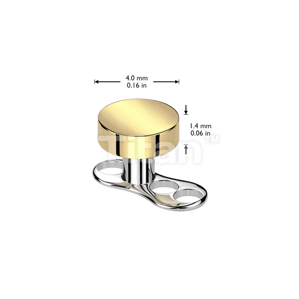 Implant Grade Titanium Internally Threaded 16 Gauge 3 Hole Dermal... - Image 6