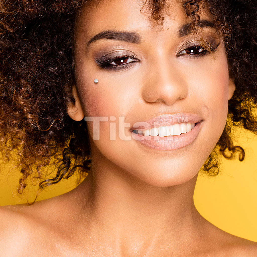 Implant Grade Titanium Internally Threaded 16 Gauge 3 Hole Dermal Anchors With 2mm Rise and Titanium Flat Round Top - Image 8