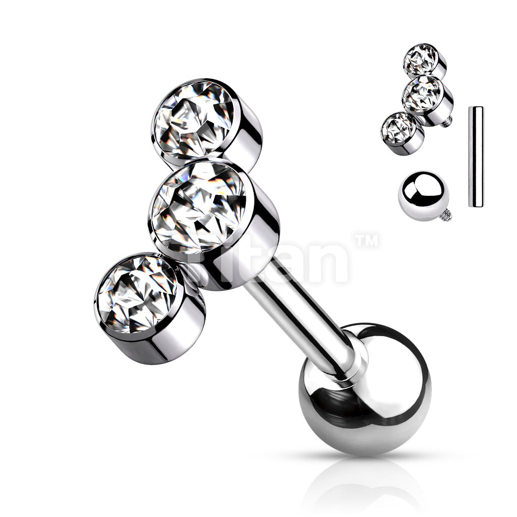 ASTM F136 Titanium Implant Grade Titanium Internally Threaded 3-Bezel... - Image 4