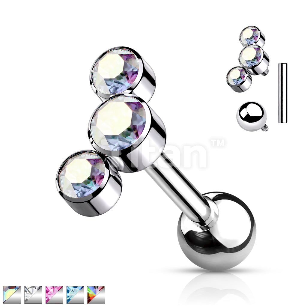 ASTM F136 Titanium Implant Grade Titanium Internally Threaded 3-Bezel... - Image 2