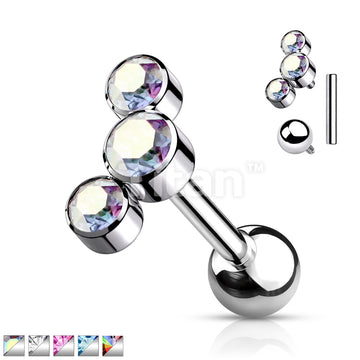 ASTM F136 Titanium Implant Grade Titanium Internally Threaded 3-Bezel... - Image 2