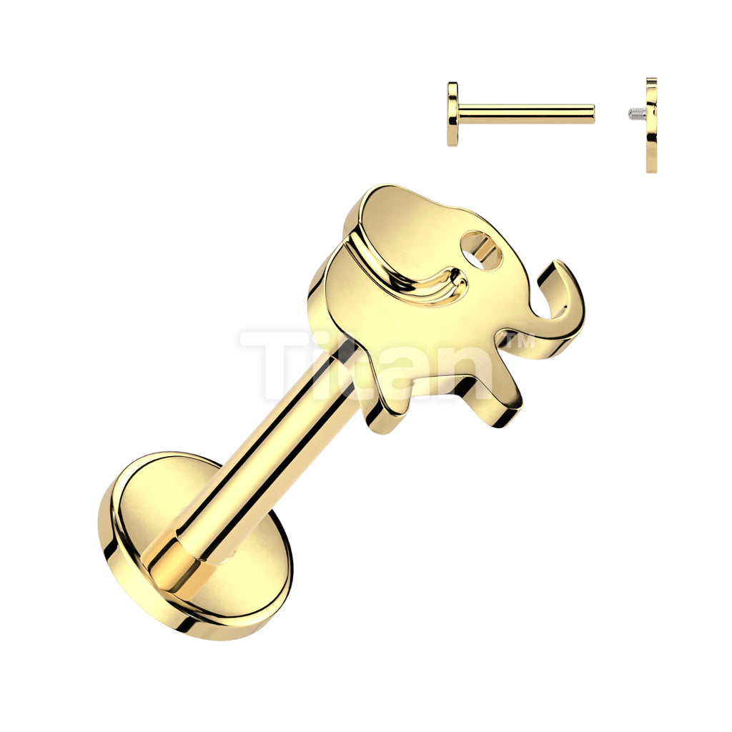 Implant Grade Titanium Internally Threaded Labret With Elephant Top - Image 2