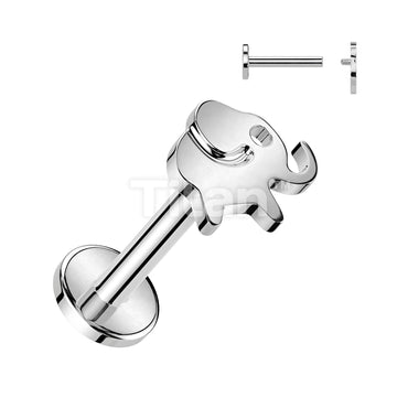 Implant Grade Titanium Internally Threaded Labret With Elephant Top - Image 3