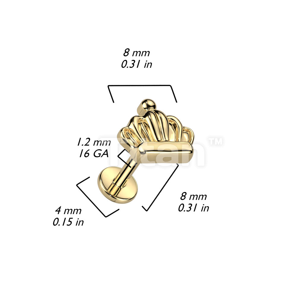 Implant Grade Titanium Internally Threaded Labret With Crown Top - Image 5