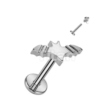 Implant Grade Titanium Internally Threaded Labret With Bat Top - Image 4