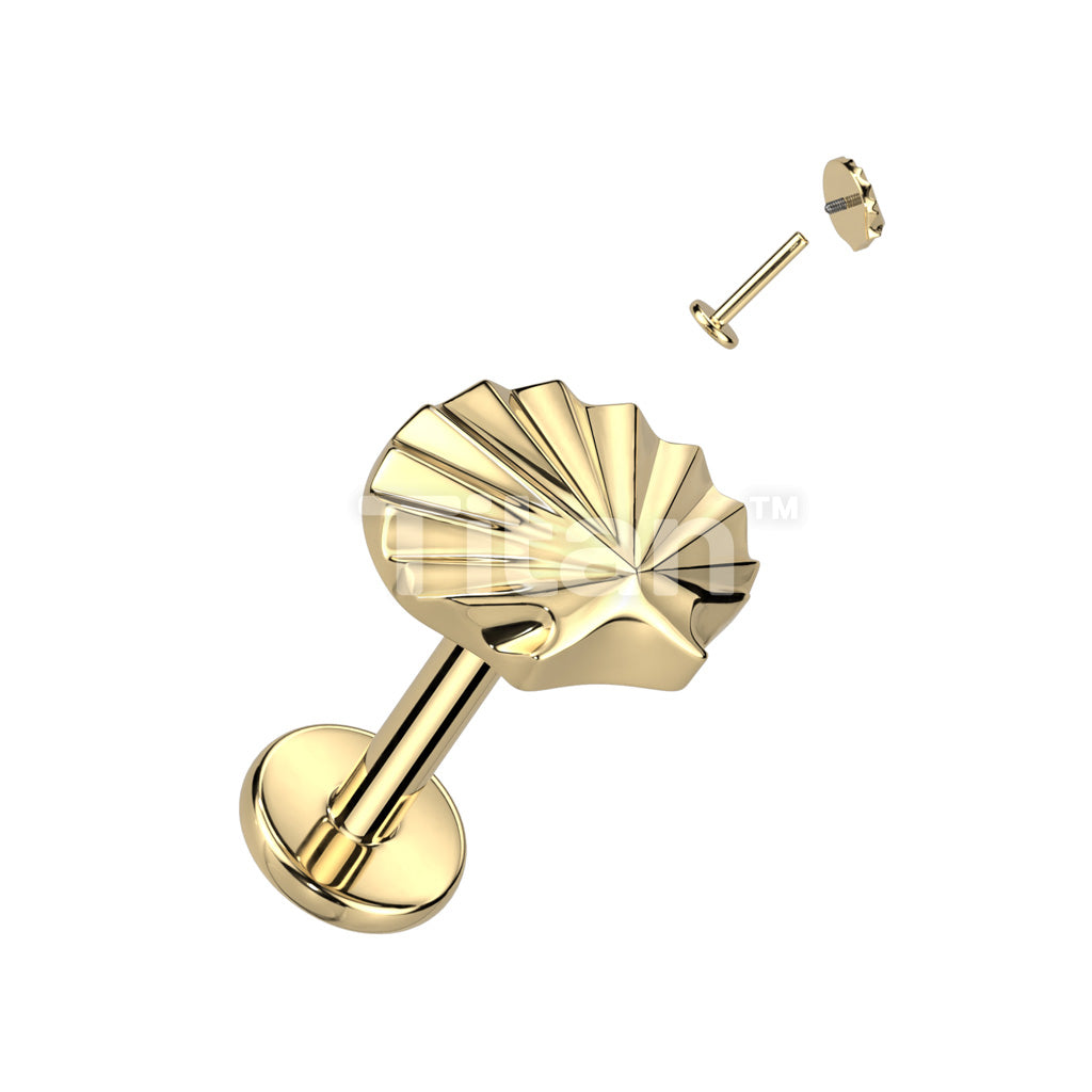Implant Grade Titanium Internally Threaded Labret With Shell Top - Image 2