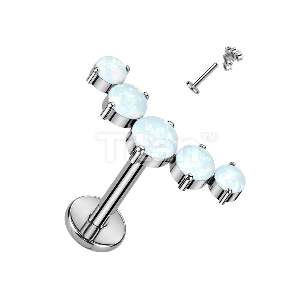 Implant Grade Titanium Internally Threaded With 5 Round Opal Curved Top - Image 4