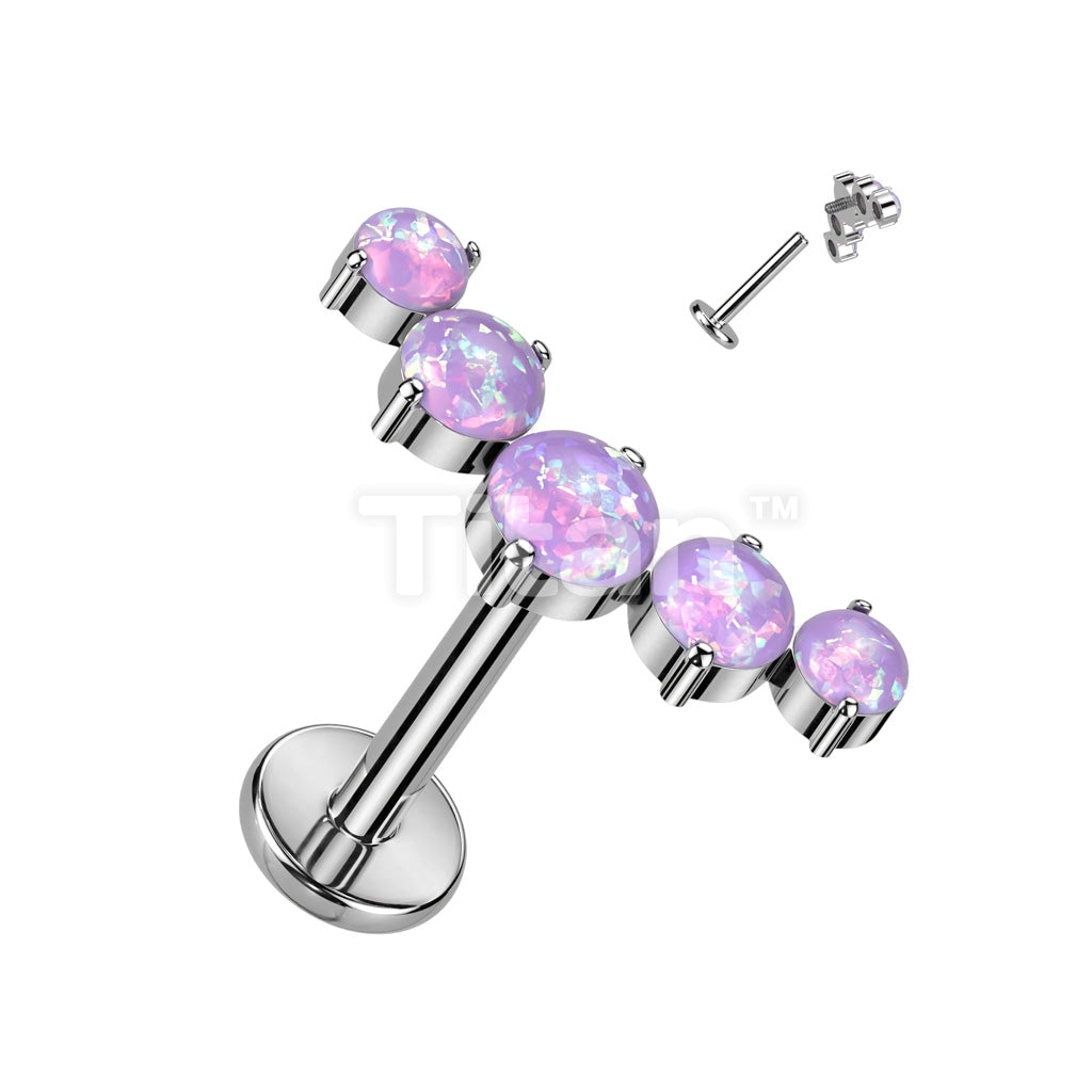 Implant Grade Titanium Internally Threaded With 5 Round Opal Curved Top - Image 5