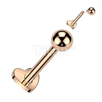 Implant Grade Titanium Internally Threaded Heart Base Labret With Ball Top - Image 4