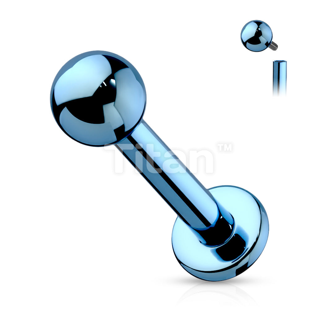 Implant Grade Titanium Internally Threaded PVD Plated Labret - Image 4