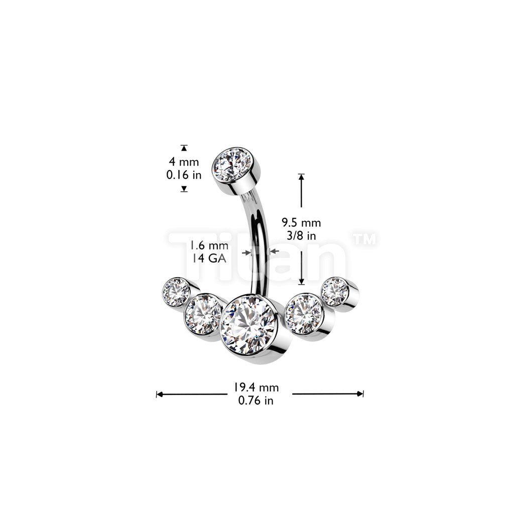 ASTM F136 Titanium Implant Grade Titanium Internally Threaded CZ Bezel... - Image 6