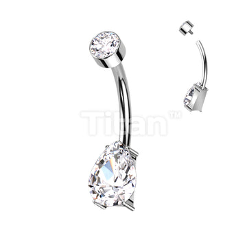 Implant Grade Titanium Internally Threaded Round Bezel Set Top and... - Image 3